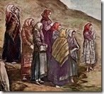 Рисунок «Женщины на рассвете молятся к востоку»