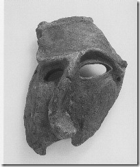 Глиняная ритуальная маска пьяного